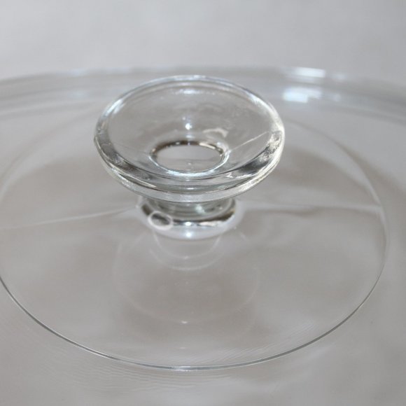 PYREX F-12-C CLEAR GLASS REPLACEMENT LID CORNING WARE 9.25" x 7" Inner Rim 1.5 q - Picture 7 of 11